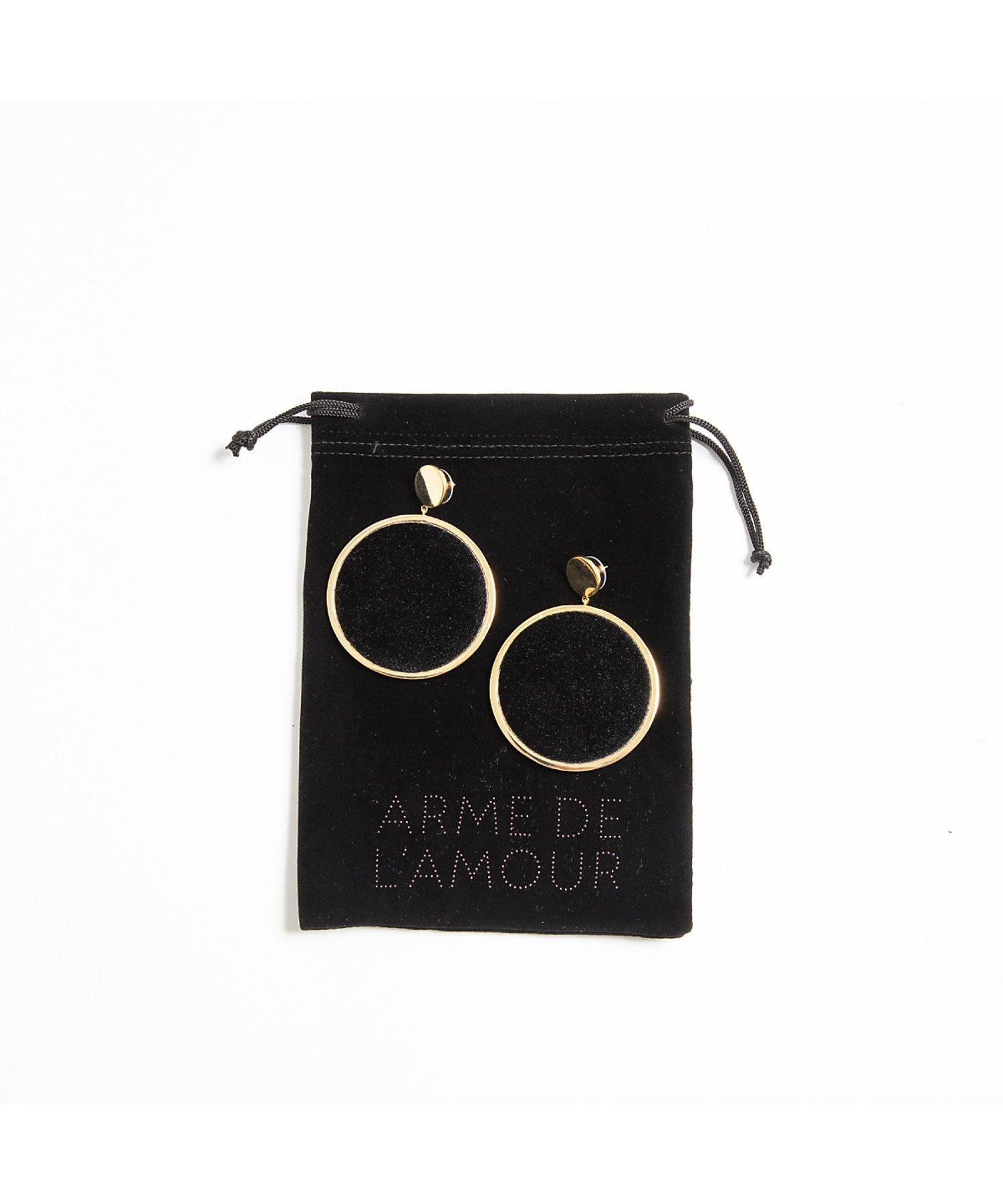 【SALE／60%OFF】DESIGNWORKS ARME DE L'AMOUR ベルベットピアス デザインワークス アクセサリー・腕時計 ピアス ブラック【送料無料】