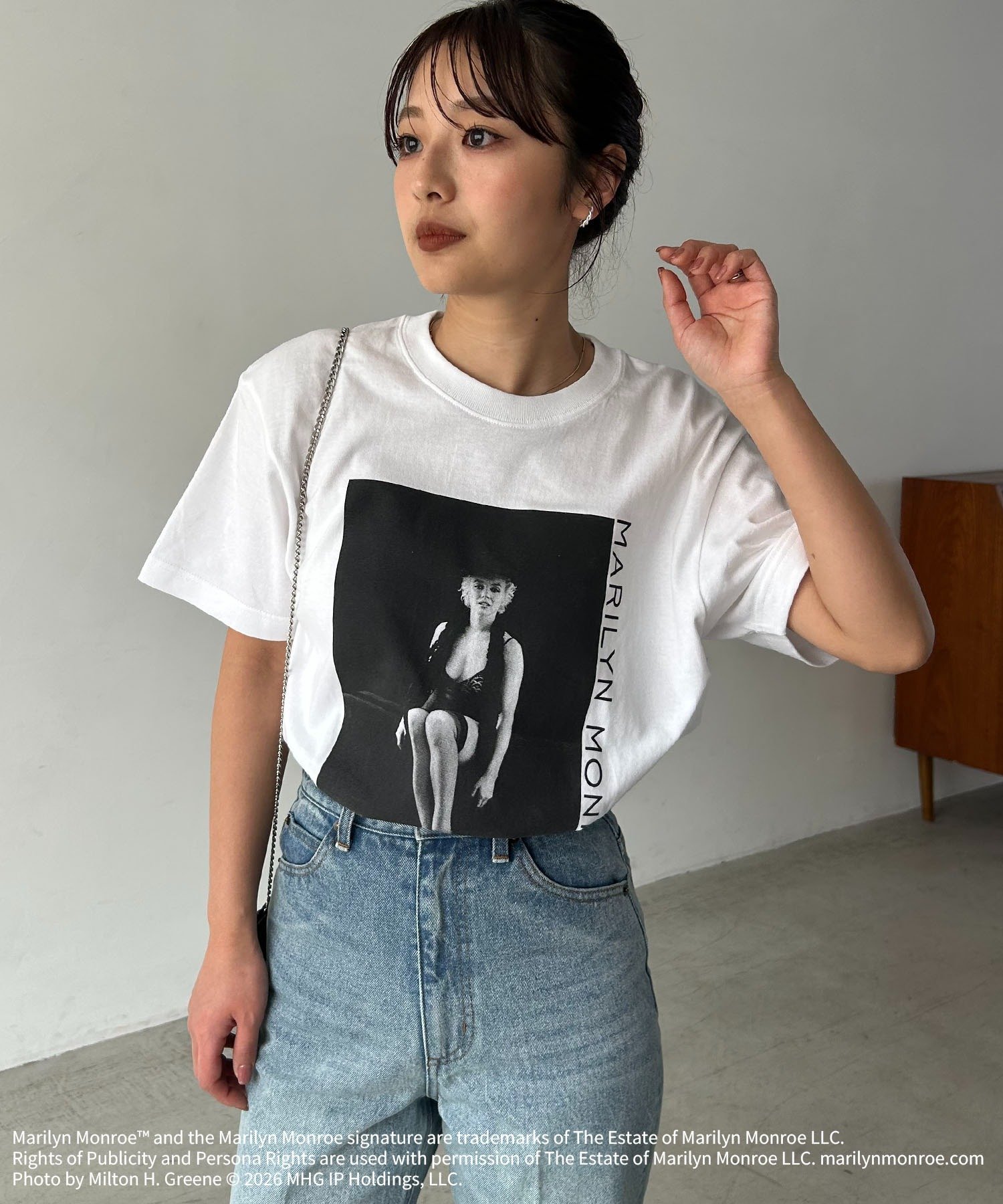CAPRICIEUX LE'MAGE ＜GOOD ROCK SPEED＞Marilyn Monroe Tシャツ2 カプリシュ　レマージュ トップス カットソー・Tシャツ ホワイト【送料無料】