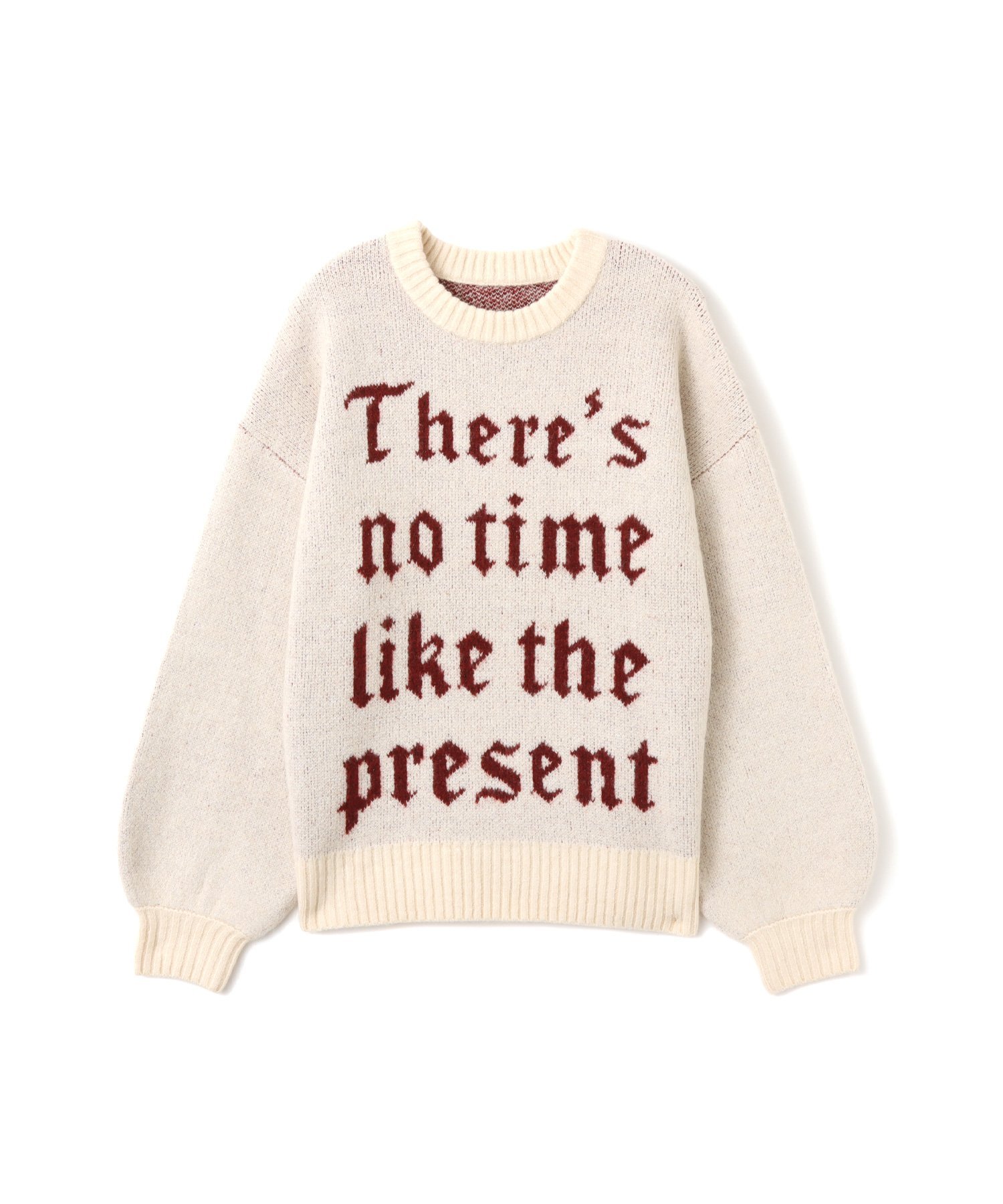 atmos pink atmos pink Logo Crew Knit Tops WHITE アトモス トップス ニット ホワイト【送料無料】