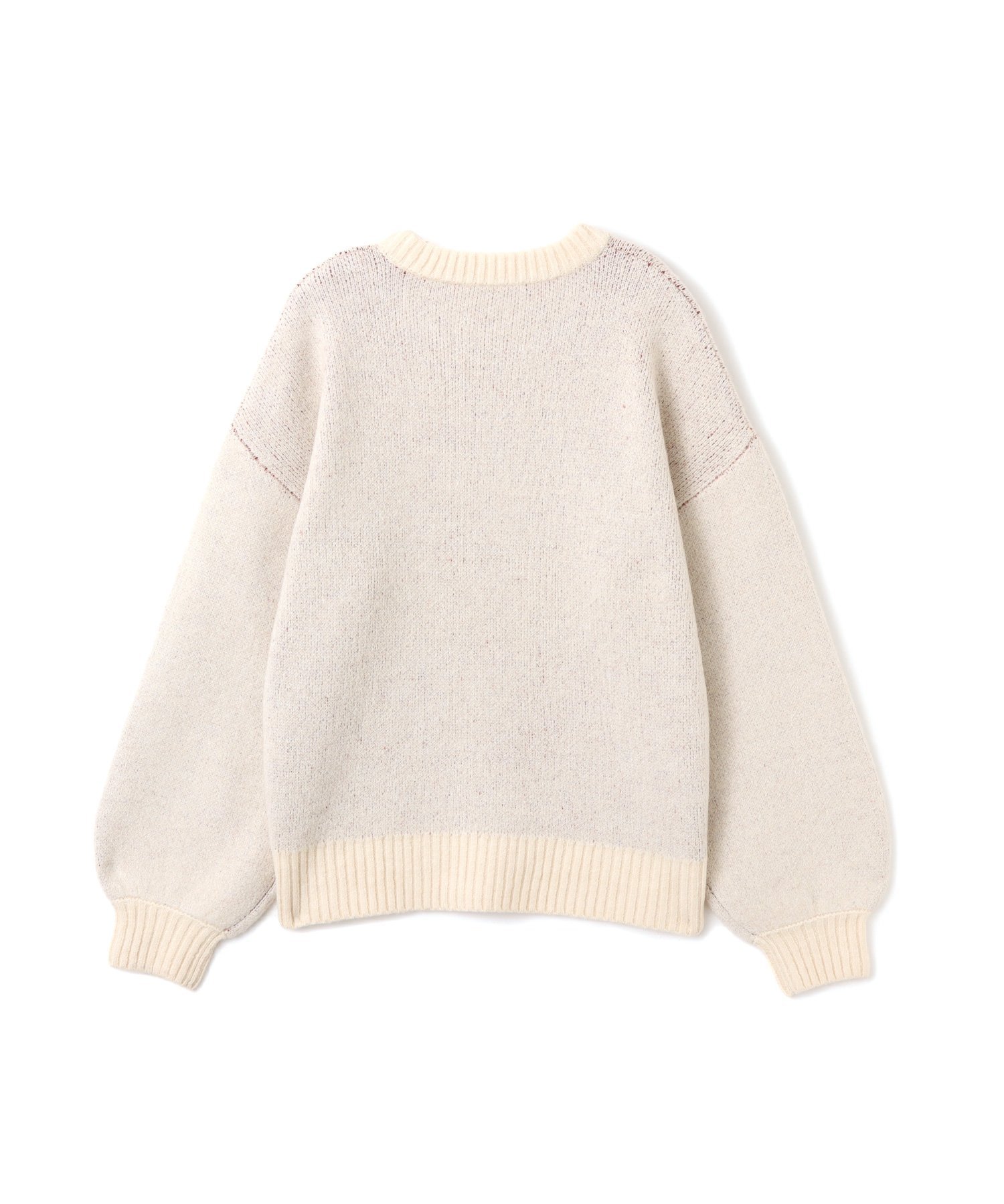 atmos pink atmos pink Logo Crew Knit Tops WHITE アトモス トップス ニット ホワイト