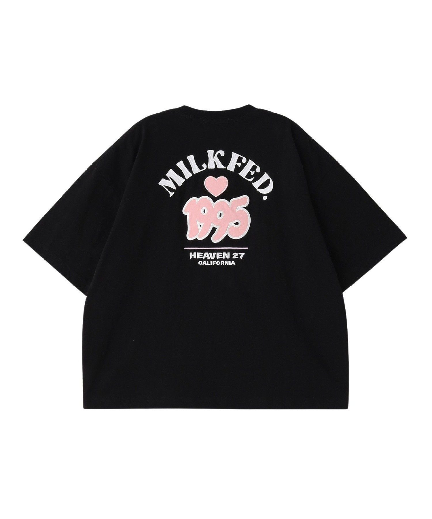 MILKFED. 1995 TWILL PATCH WIDE S/S TEE ミルクフェド トップス カットソー・Tシャツ ホワイト ブラック イエロー