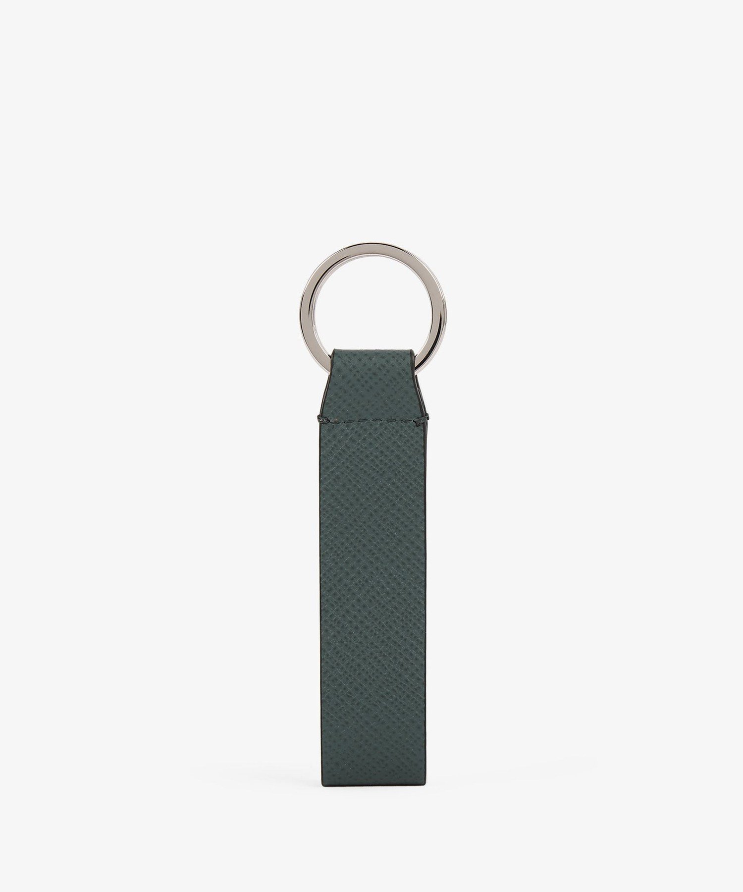 Keyring with Leather Strap in Panama スマイソン 財布・ポーチ・ケース その他の財布・ポーチ・ケース グリーン