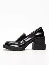 【SALE/27%OFF】SVEC SVEC ブロックヒール ペニーローファー パンプス シュベック シューズ・靴 ローファー ブラック