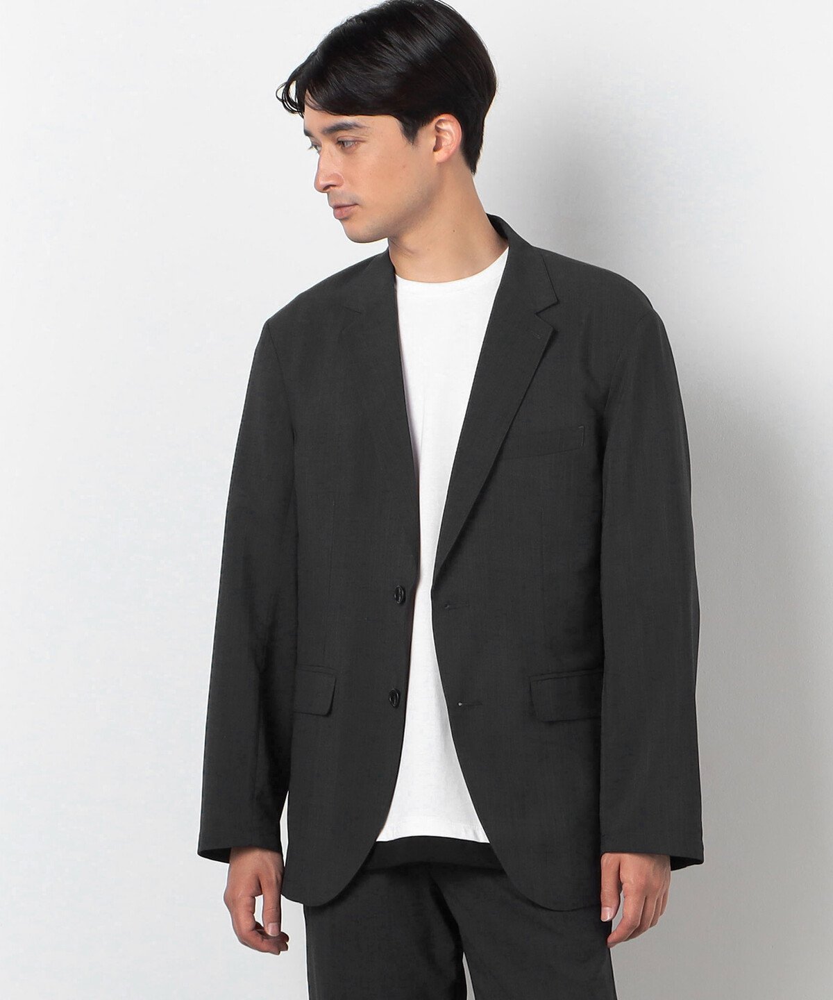 【SALE/37%OFF】COMME CA ISM 【セットアップ対応】リネン ライク ポリエステル セットアップ ジャケット コムサイズム スーツ・フォーマル スーツジャケット ブラック【送料無料】