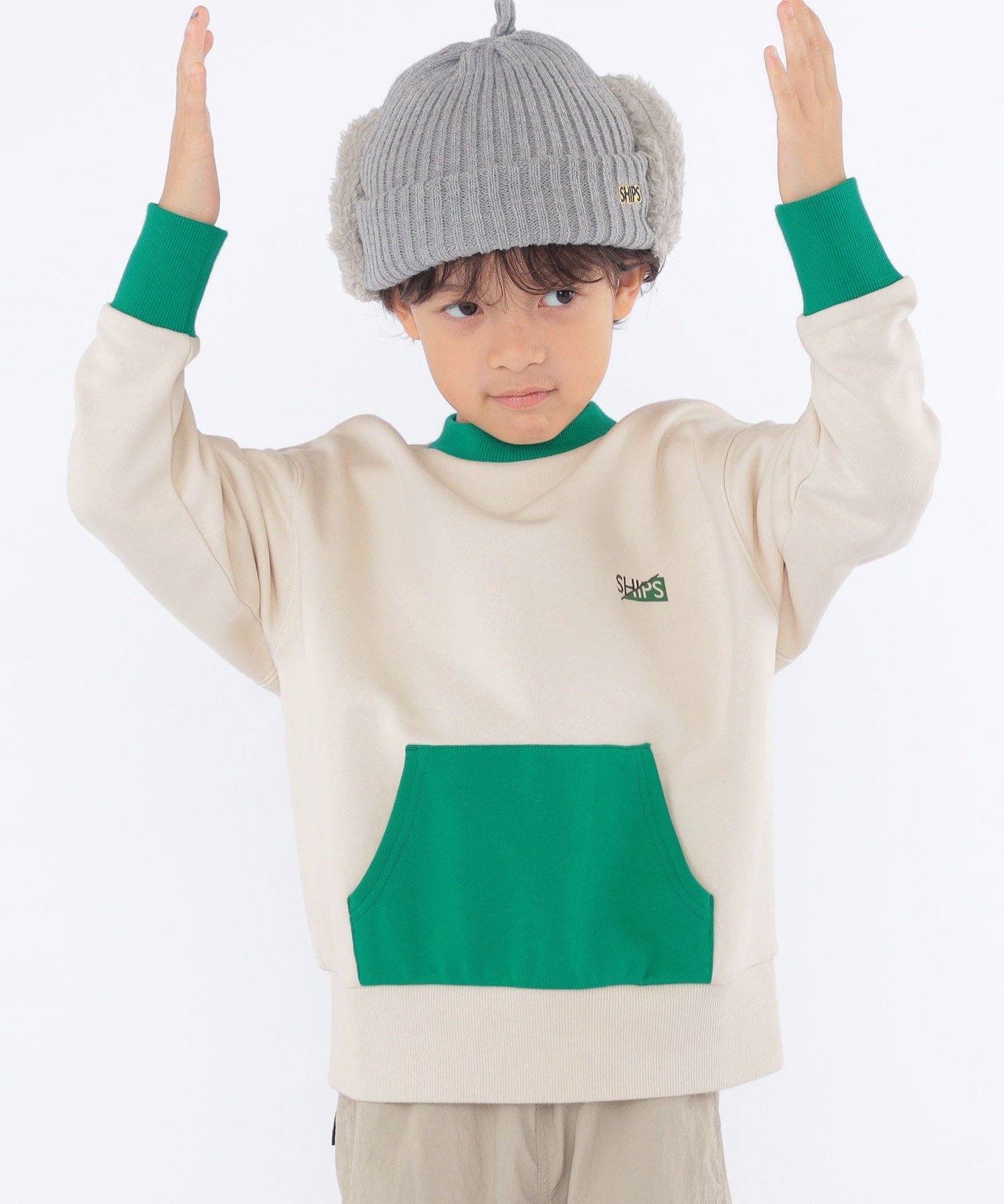 Rakuten Fashionの【SALE／50%OFF】SHIPS KIDS SHIPS KIDS:100~130cm / フェス ポケット スウェット シップス トップス スウェット・トレーナー ホワイト ブラック【送料無料】｜アングル3