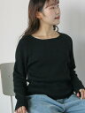 【SALE/60%OFF】ehka sopo ◎クルーリブニット エヘカソポ トップス ニット ブルー ベージュ イエロー ブラック