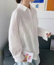 【SALE/30%OFF】aimoha - select - aimoha -select-/オーバーサイズ切替シャツ アイモハ トップス シャツ・ブラウス ホワイト