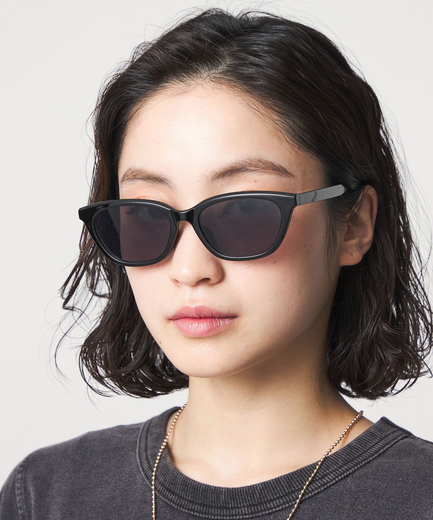 CITEN ＜CITEN＞ケース付きカラーグラスフォックス シテン ファッション雑貨 サングラス ブラウン ブラック