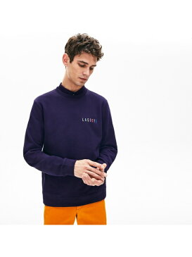 【SALE／30%OFF】LACOSTE クレイジー配色ネームステッチクルーネックスウェット ラコステ カットソー スウェット ネイビー【送料無料】