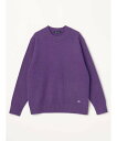 Aquascutum MEN カシミヤクルーネックニット アクアスキュータム トップス ニット パープル ベージュ【送料無料】