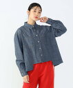 【SALE/40%OFF】BEAMS HEART WOMEN 麻混 シャンブレー シャツ ビームス ハート トップス シャツ・ブラウス ブラック ネイビー
