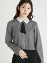 CELFORD 【限定カラーあり】デタッチャブル総針カーディガン セルフォード トップス ニット レッド ブラック【送料無料】