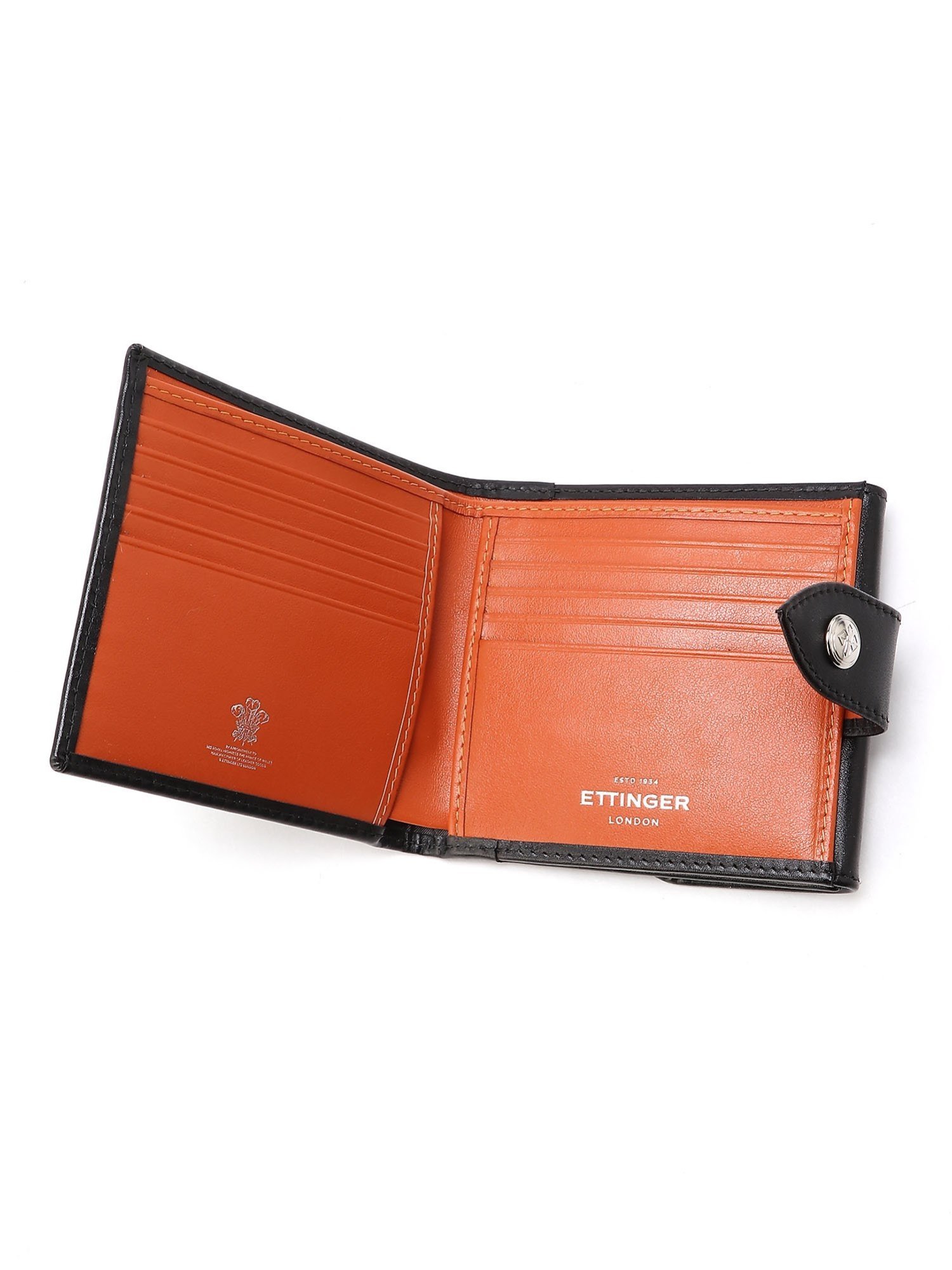 ETTINGER 【公式】ST951 タブ付き二つ折り財布 エッティンガー 財布・ポーチ・ケース 財布 ブラック【送料無料】