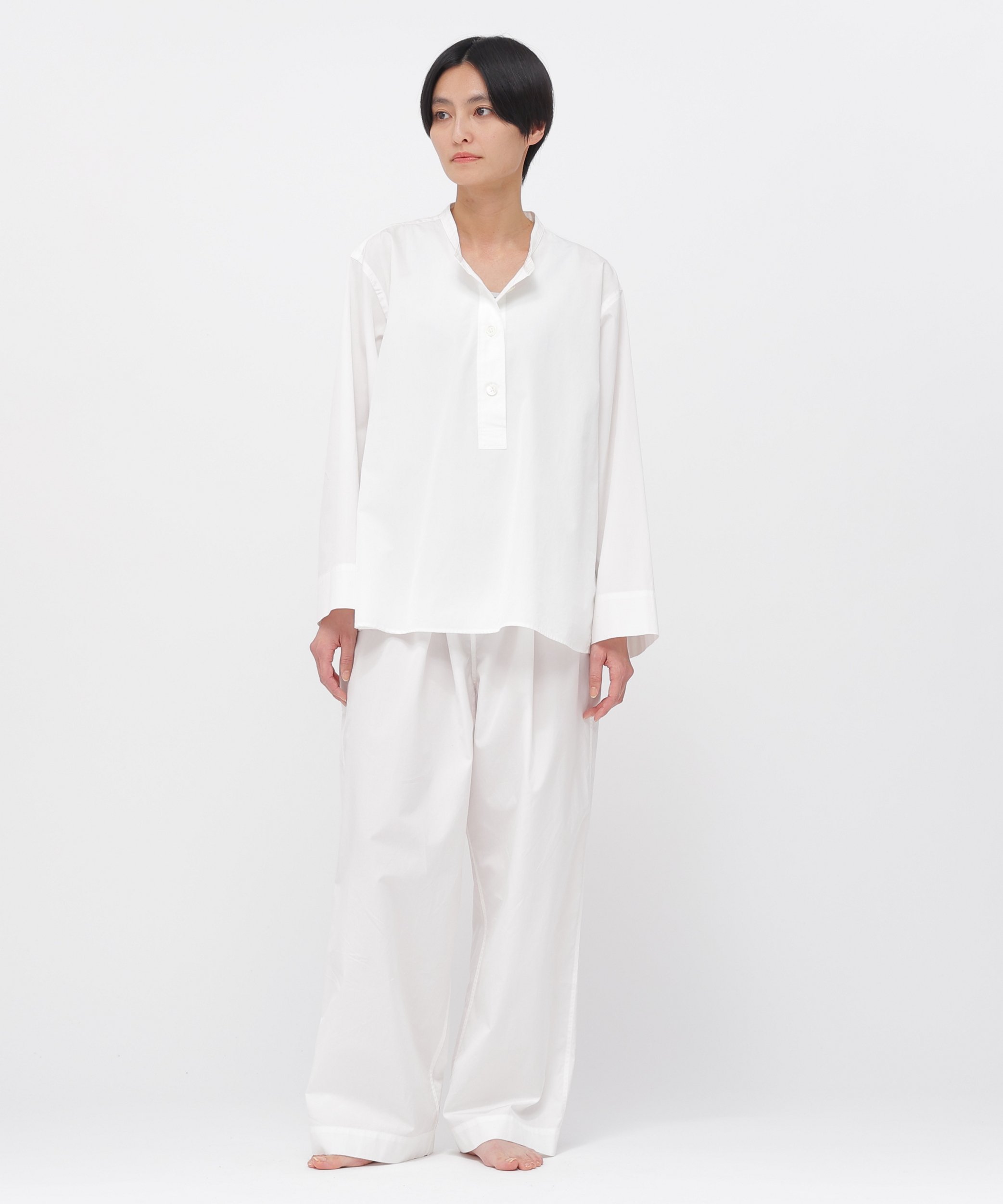 MARGARET HOWELL PLAIN POPLIN SHIRT マーガレット・ハウエル トップス シャツ・ブラウス ホワイト