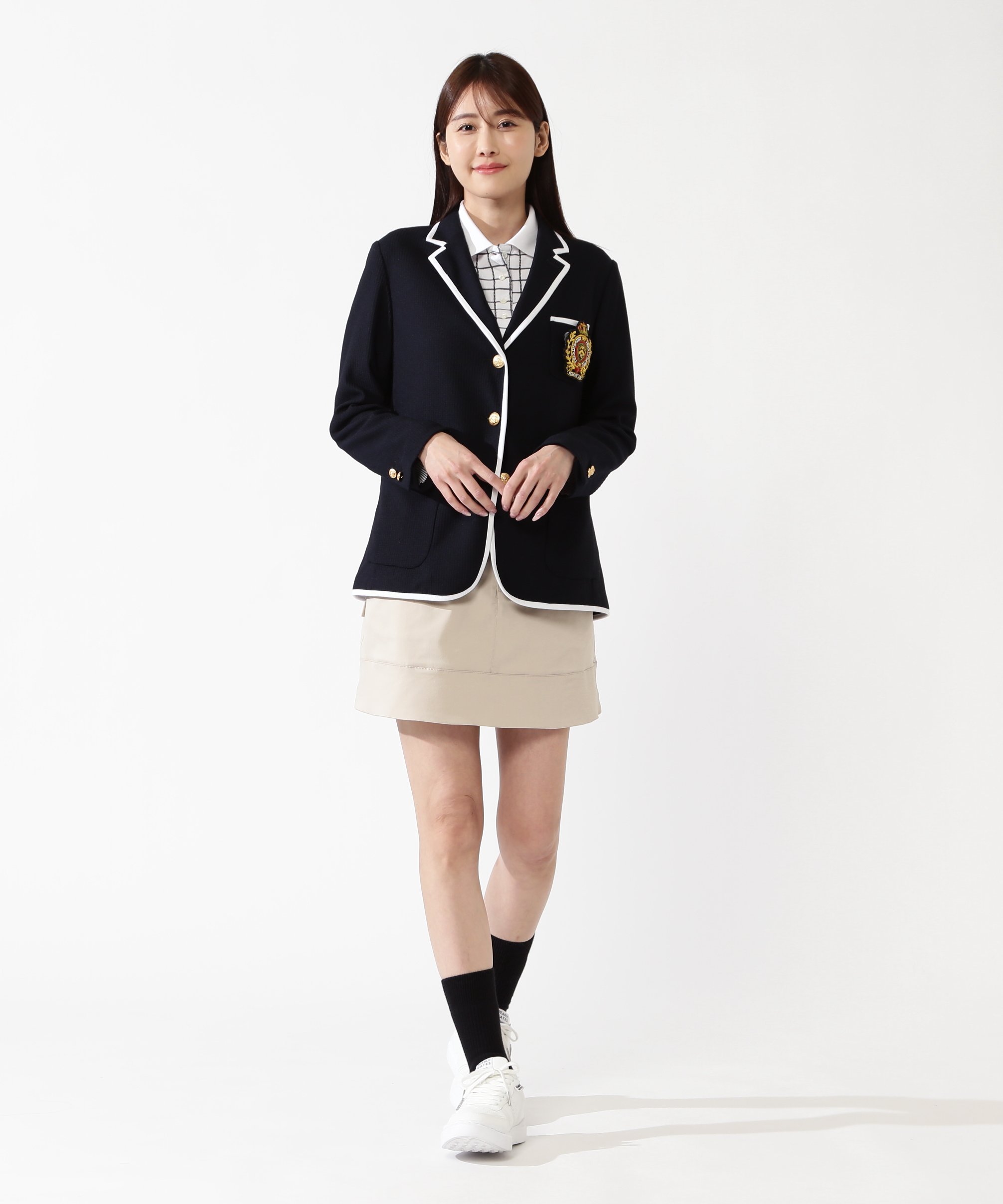 PEARLY GATES Pe格子ジャガードジャケット パーリーゲイツ ジャケット・アウター その他のジャケット・アウター ネイビー