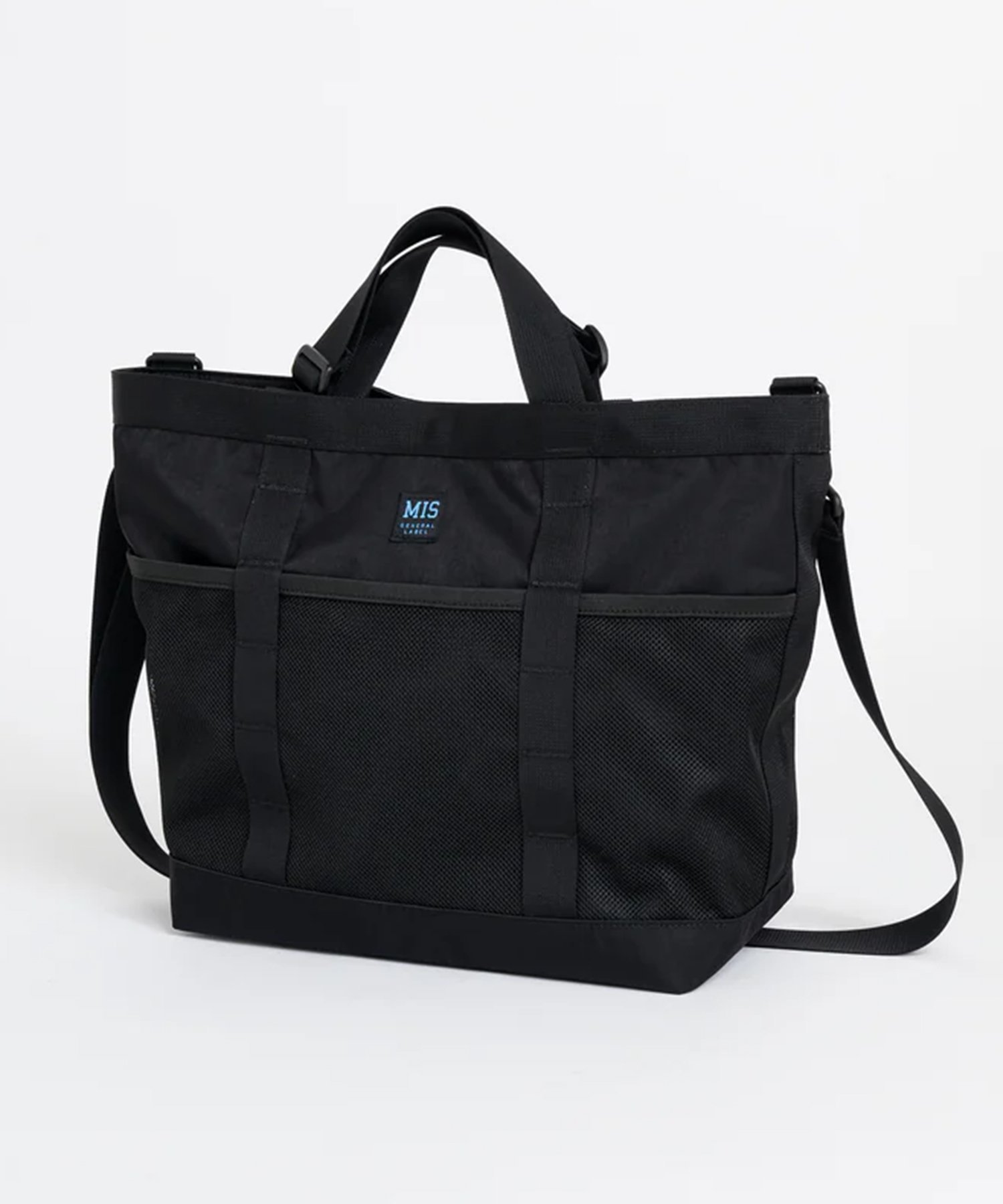MIS MIS/MESH POCKET TOTE BAG / メッシュポケットトートバッグ セットアップセブン バッグ トートバッグ ブラック