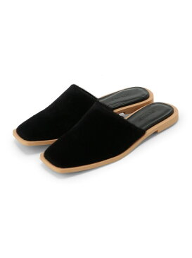 【SALE/33%OFF】JEANASiS フェイクハラコミュールスリッパ ジーナシス シューズ サンダル/ミュール ブラック ベージュ【送料無料】