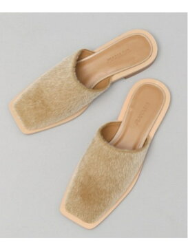 【SALE/33%OFF】JEANASiS フェイクハラコミュールスリッパ ジーナシス シューズ サンダル/ミュール ブラック ベージュ【送料無料】