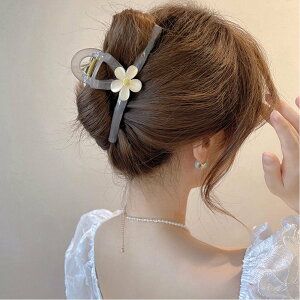 【SALE／10%OFF】Aimoon 花 ヘアクリップ 大きめ バンスクリップ ミニミニストア ヘアアクセサリー バレッタ・ヘアクリップ・ヘアピン グレー ブラック ブラウン グリーン