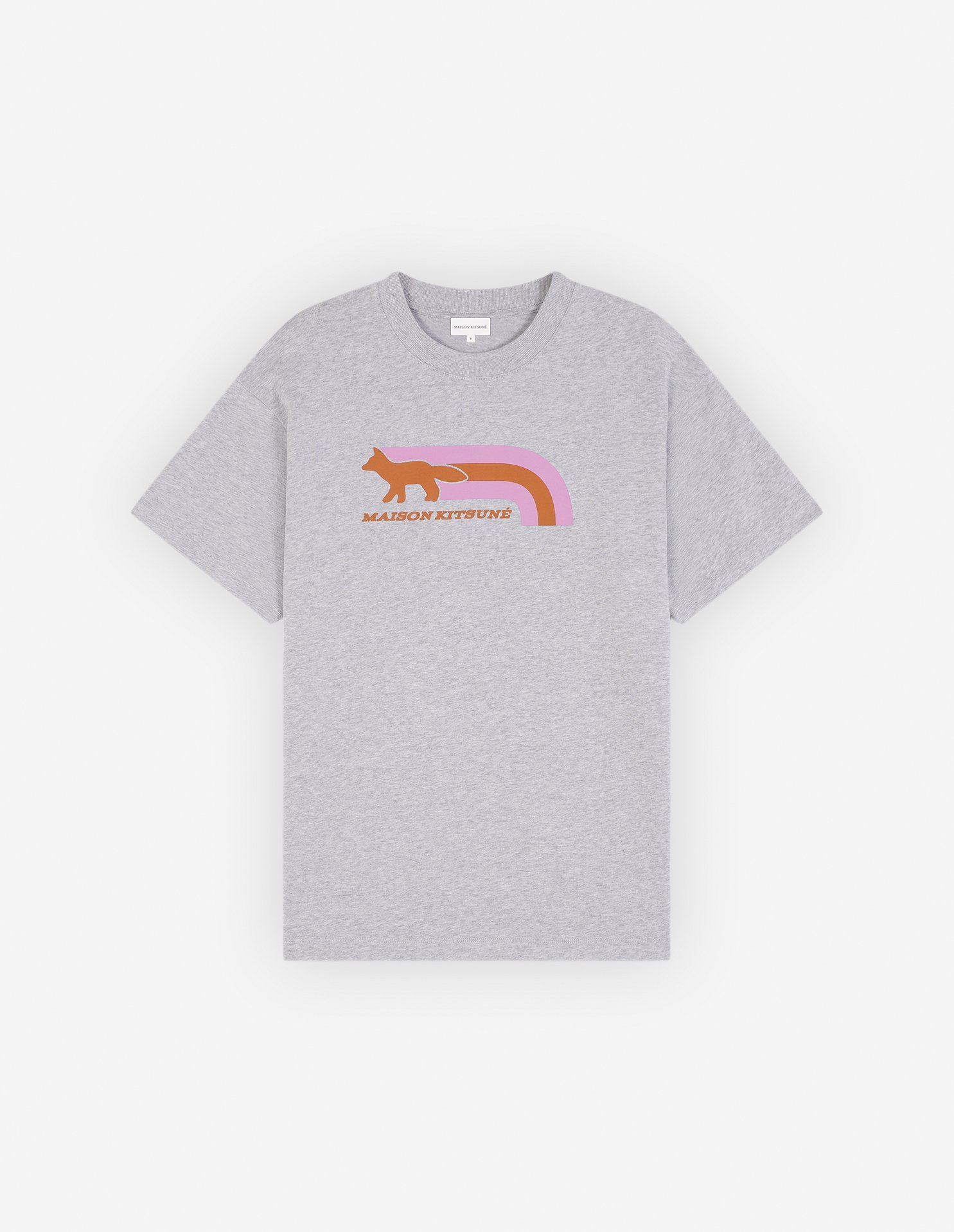 Maison Kitsune Maison Kitsune/(W)FLASH FOX RELAXED TEE-SHIRT メゾン キツネ トップス カットソー・Tシャツ グレー【送料無料】