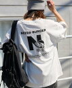 PUBLUX 'NEEDS BURGER'バックプリントTシャツ 限定展開 フリークスストア トップス カットソー・Tシャツ ホワイト ブラック