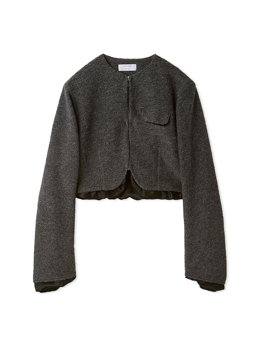 styling/ 【セットアップ対応】【YOSHIMI NAGAO】ショートジャケット スタイリング ジャケット・アウター テーラードジャケット・ブレザー レッド グレー【送料無料】