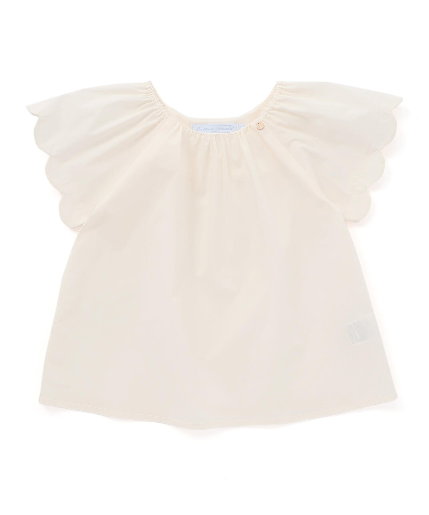 Tartine et Chocolat ハイブリッドタイプライタースカラップブラウス(100~140cm) ベベ オンライン スト..