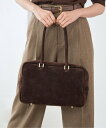 IENA 《予約》Manuel MILANO/マニュエルミラノ SUEDE BOSTON スエードボストンバッグ イエナ バッグ ボストンバッグ ブラウン【送料無料】