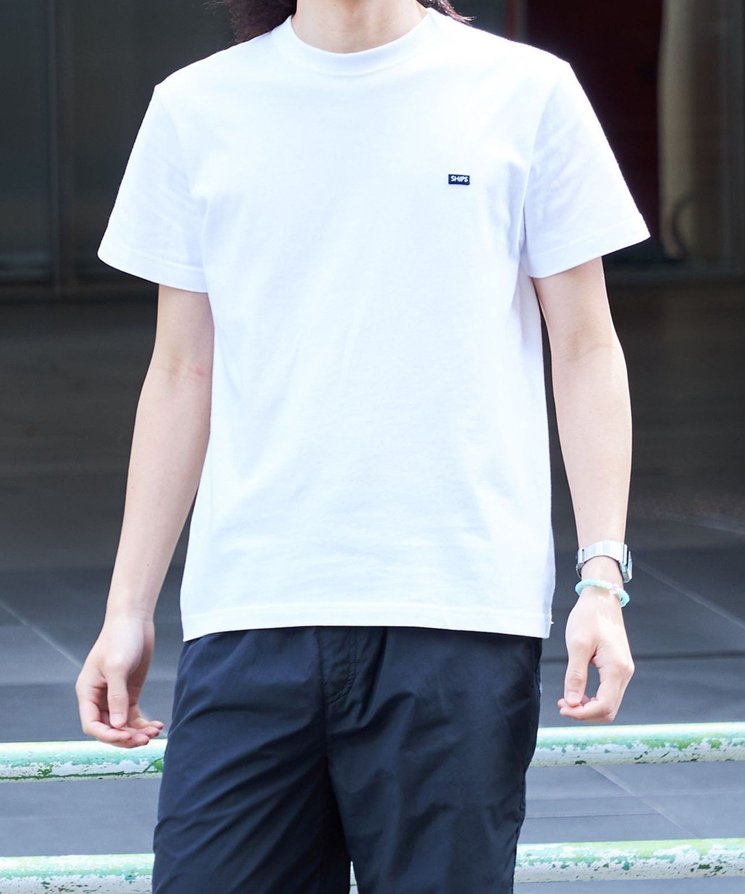 MEN 【WEB限定】SHIPS: マイクロ ワッペン Tシャツ シップス トップス カットソー・Tシャツ ブラウン グリーン ブラック ネイビー ホワイト