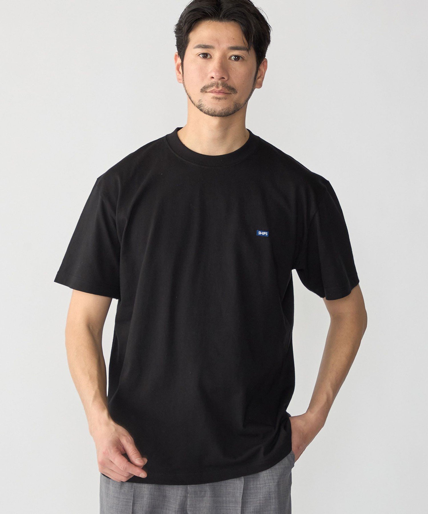 SHIPS MEN 【WEB限定】SHIPS: マイクロ ワッペン Tシャツ シップス トップス カットソー・Tシャツ ブラウン グリーン ブラック ネイビー ホワイト