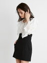 SNIDEL ハイウエストスカショーパン スナイデル パンツ/ジーンズ ショートパンツ ブラック ホワイト ブラウン【送料無料】