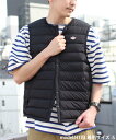 DANTON DANTON/(M)INNER DOWN CREW VEST ステップス トップス ベスト・ジレ ブラック グレー ネイビー カーキ ベージュ【送料無料】