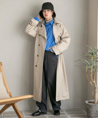 【SALE/30%OFF】LOWRYS FARM (W)カルトレンチコート ローリーズファーム ジャケット・アウター トレンチコート ベージュ ネイビー【送料無料】