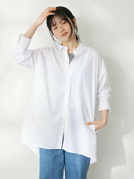 【SALE／40%OFF】CRAFT STANDARD BOUTIQUE イージーケアコクーンポケ付きチュニック/24SS クラフトスタンダードブティック トップス シャツ・ブラウス ホワイト ピンク ブルー ネイビー