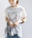 SHIPS WOMEN 《追加予約》*＜手洗い可能＞バリエーション ロゴ プリントTEE ◆ シップス トップス カットソー・Tシャツ ホワイト【送料無料】