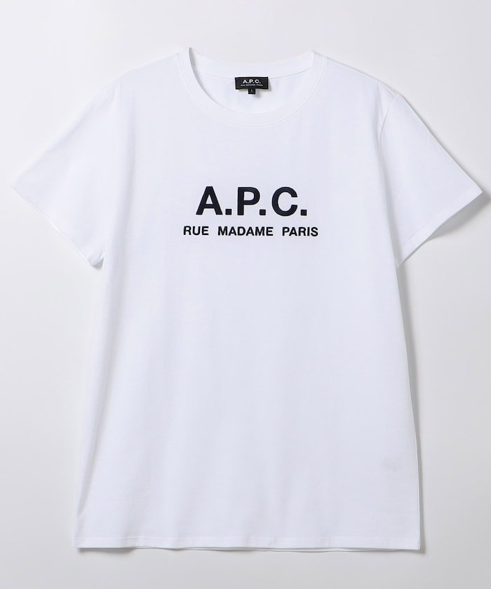 A.P.C. T-SHIRT RUE MADAME フリークスストア トップス カットソー・Tシャツ ホワイト ブラック【送料無料】のサムネイル