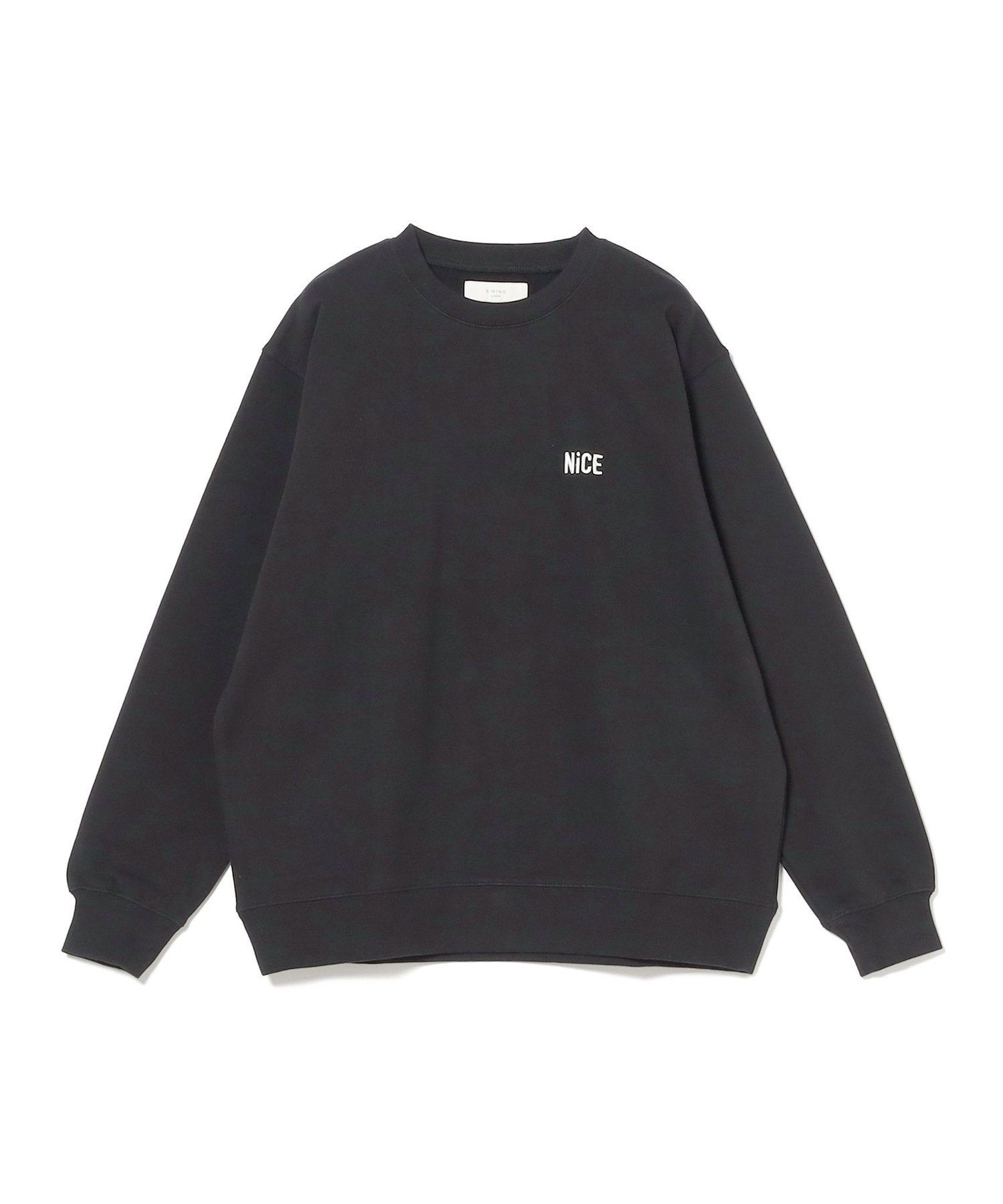 【SALE／40%OFF】B:MING by BEAMS エンブロイダリー NiCE ロゴ クルーネック スウェット ビームス アウトレット トップス スウェット・トレーナー グリーン ブラック【送料無料】