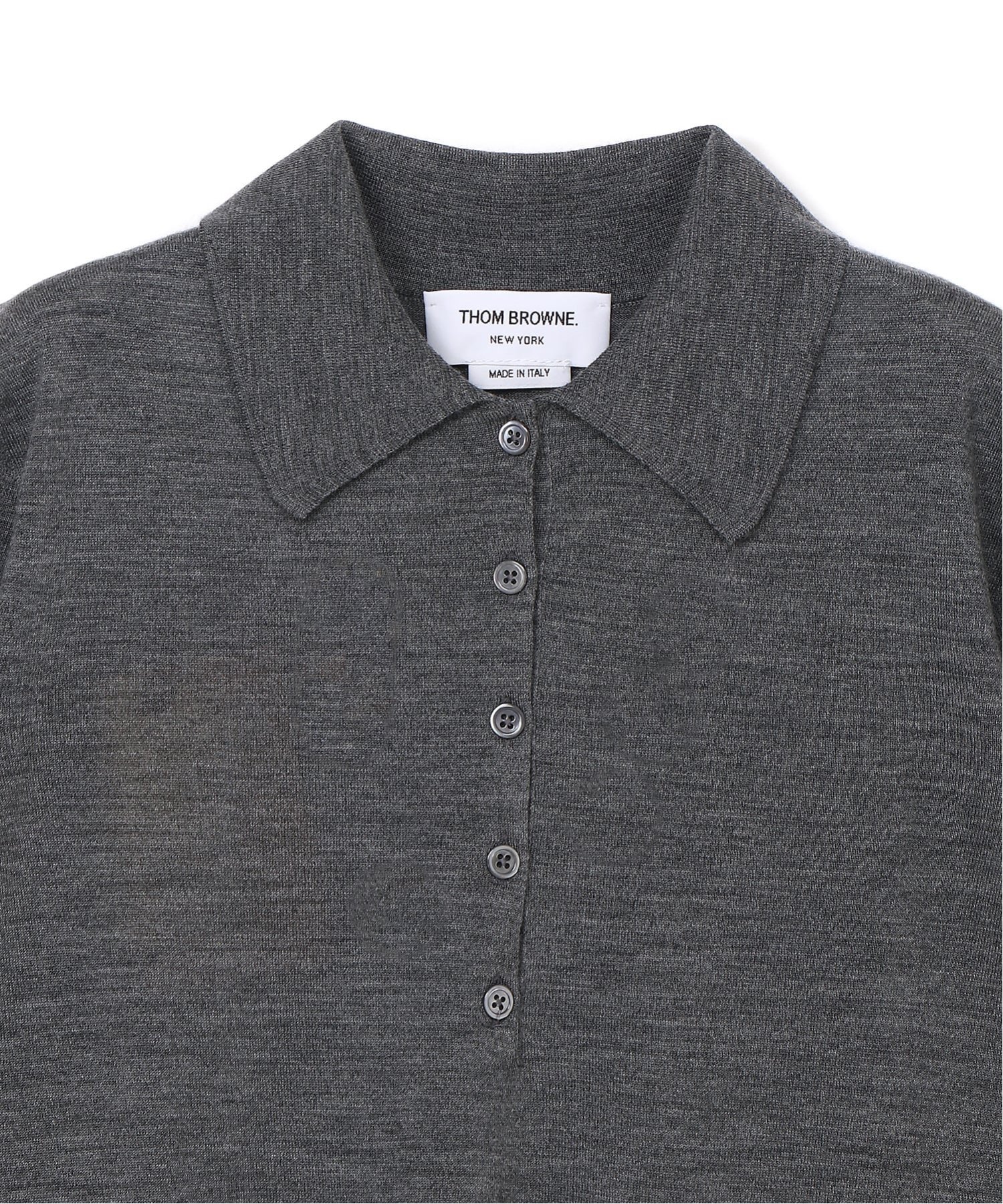 THOM BROWNE RELAXED FIT POLO W/ 4 BAR トムブラウン トップス ポロシャツ グレー【送料無料】