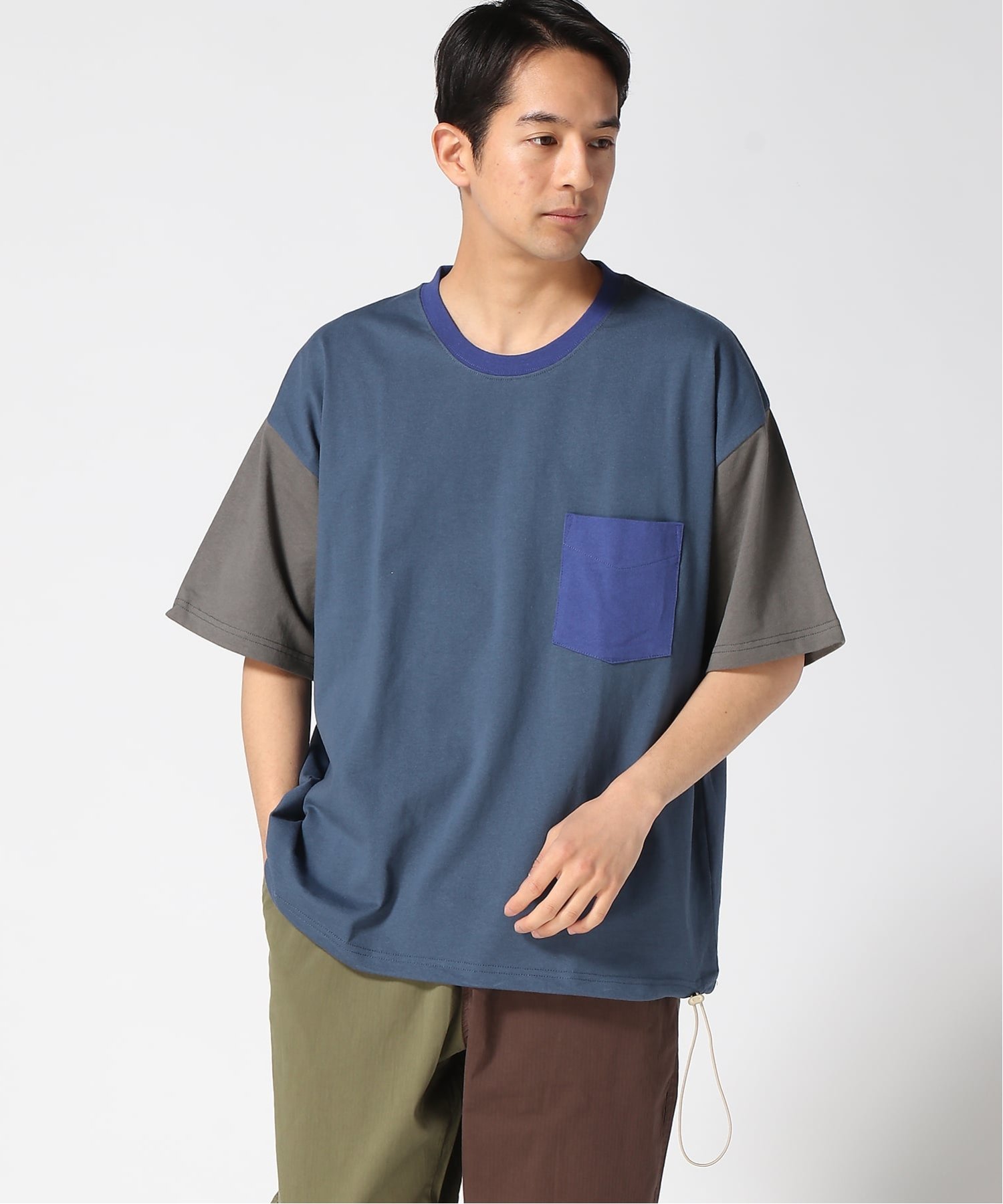 gym master gym master/(U)7.4ozヘビーウェイトビッグTee ジムマスター トップス カットソー・Tシャツ グリーン ホワイト グレー ブルー ネイビー ブラック