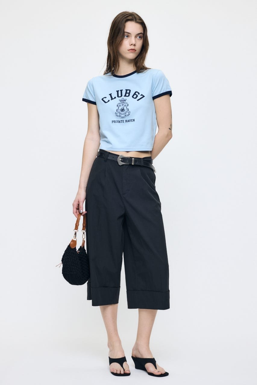 CLUB 67 RINGER TEE マウジー トップス カットソー・Tシャツ ネイビー