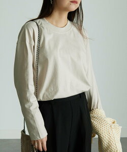 【SALE／24%OFF】Ranan 〈Beautiful Cotton　綿100％〉UVカット/接触冷感　モックネックTシャツ　長袖 ラナン トップス カットソー・Tシャツ グレー ホワイト カーキ グリーン ブルー ネイビー ブラック ベージュ レッド パープル ブラウン