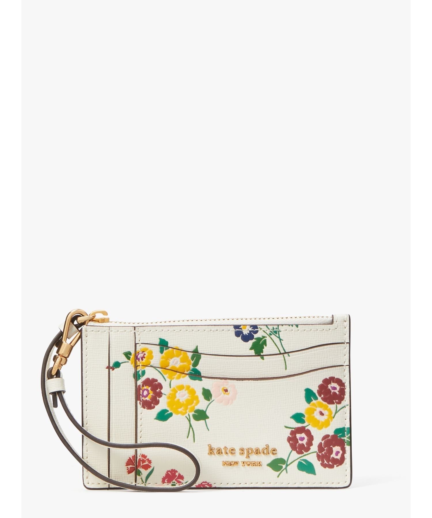 ケイト・スペード ニューヨーク 【SALE／75%OFF】kate spade new york モーガン ブーケ トス カードケース リスレット ケイトスペードニューヨーク 財布・ポーチ・ケース 名刺入れ・カードケース ホワイト【送料無料】