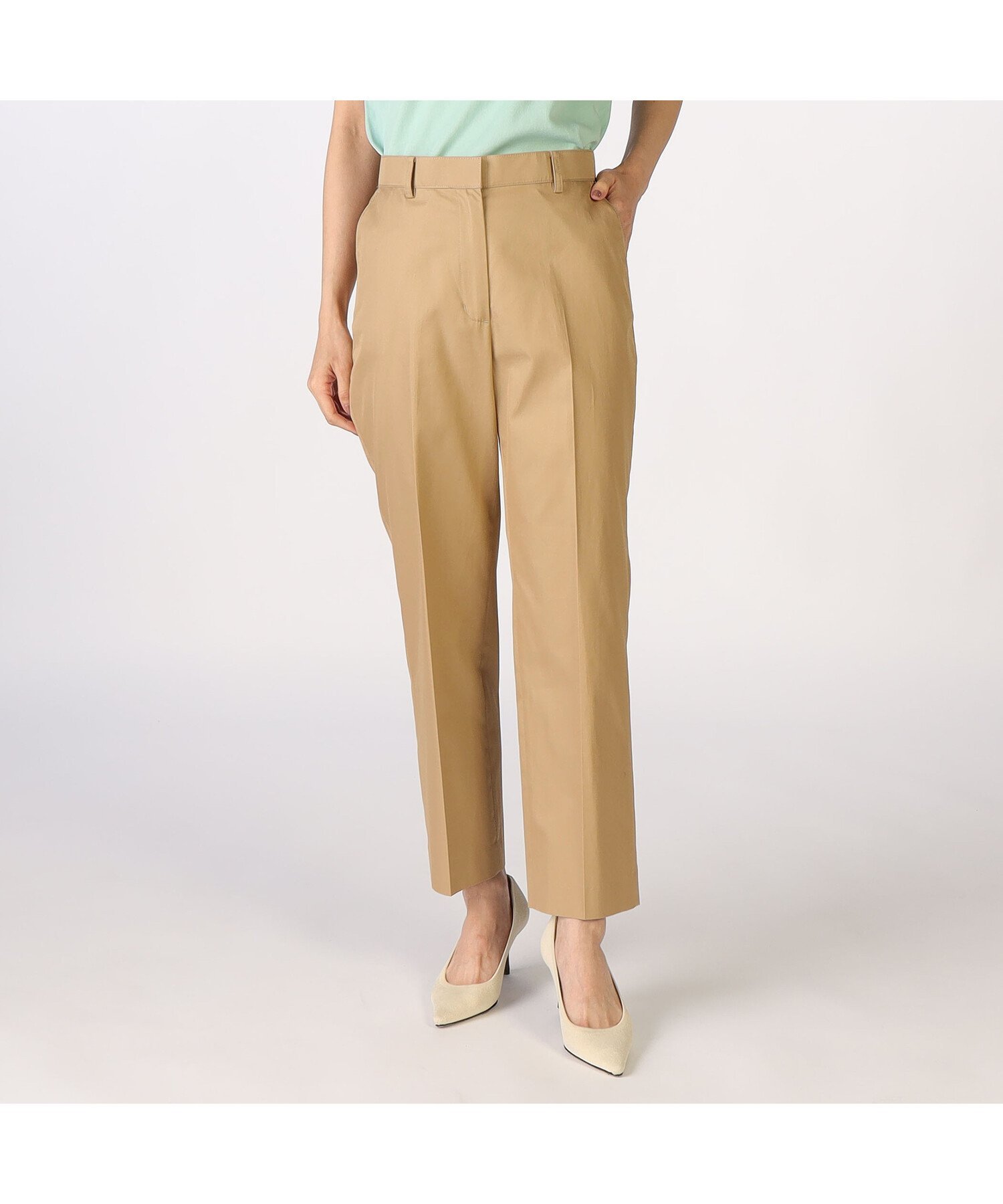 KEITH 80/2ギャバジンパンツ キース パンツ その他のパンツ ネイビー ベージュ