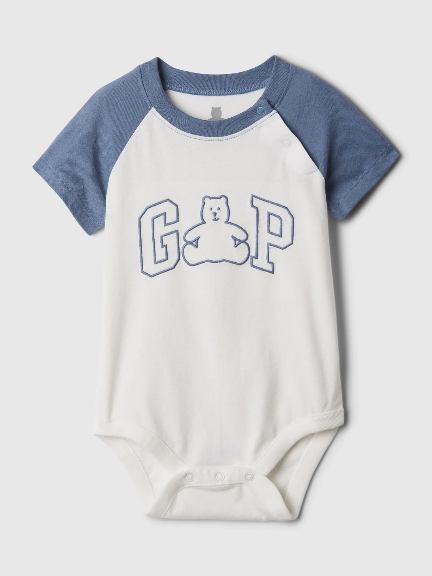 ベビーギャップ　ベビー服 【SALE／40%OFF】GAP (K)オーガニックコットン GAPロゴ ボディシャツ (ベビー) ギャップ マタニティウェア・ベビー用品 ロンパース・カバーオール ブルー ピンク