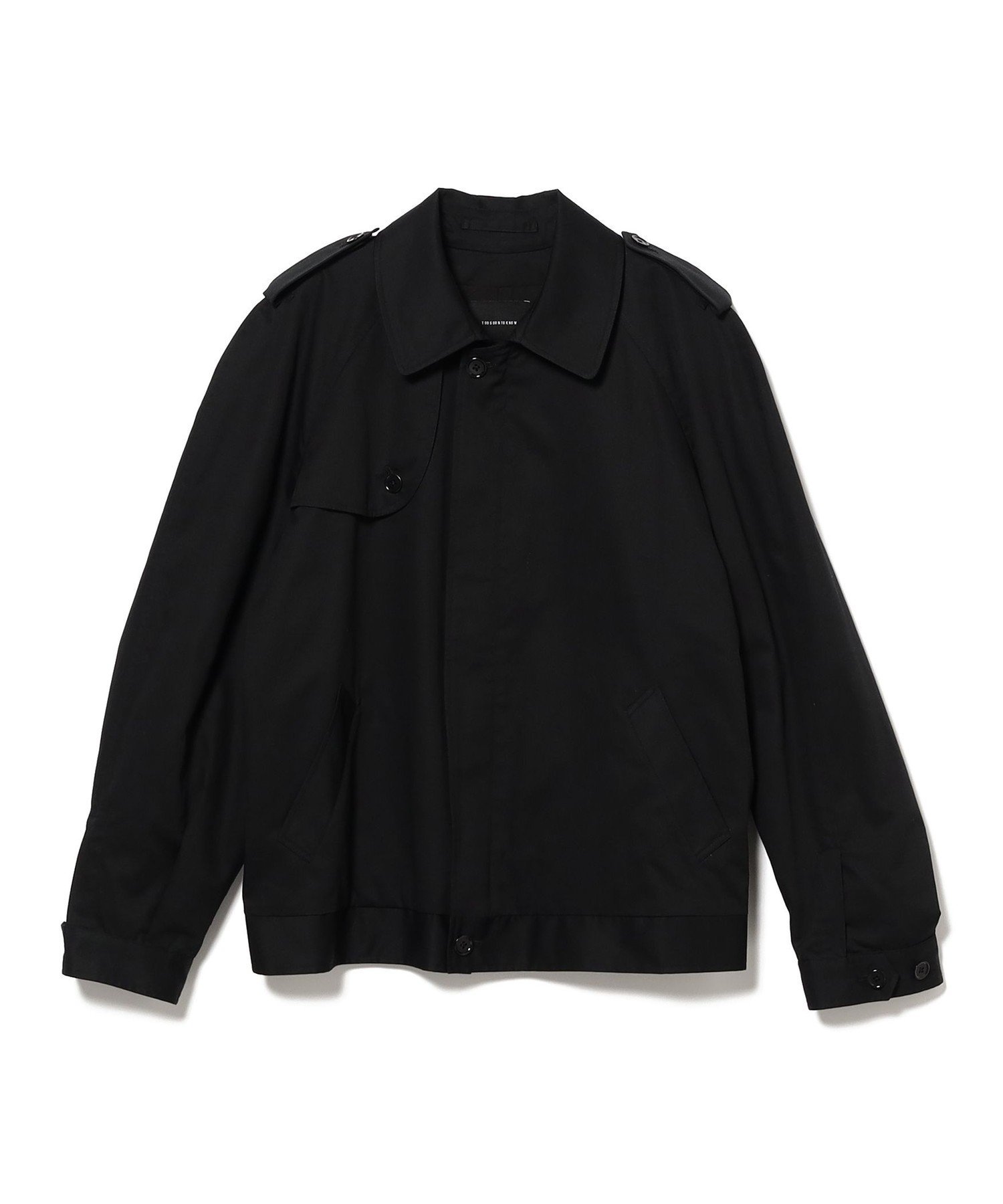 【SALE／50%OFF】International Gallery BEAMS TOO SOON TO KNOW / エポレットブルゾン ビームス メン ジャケット・アウター ブルゾン・ジャンパー ベージュ ブラック【送料無料】