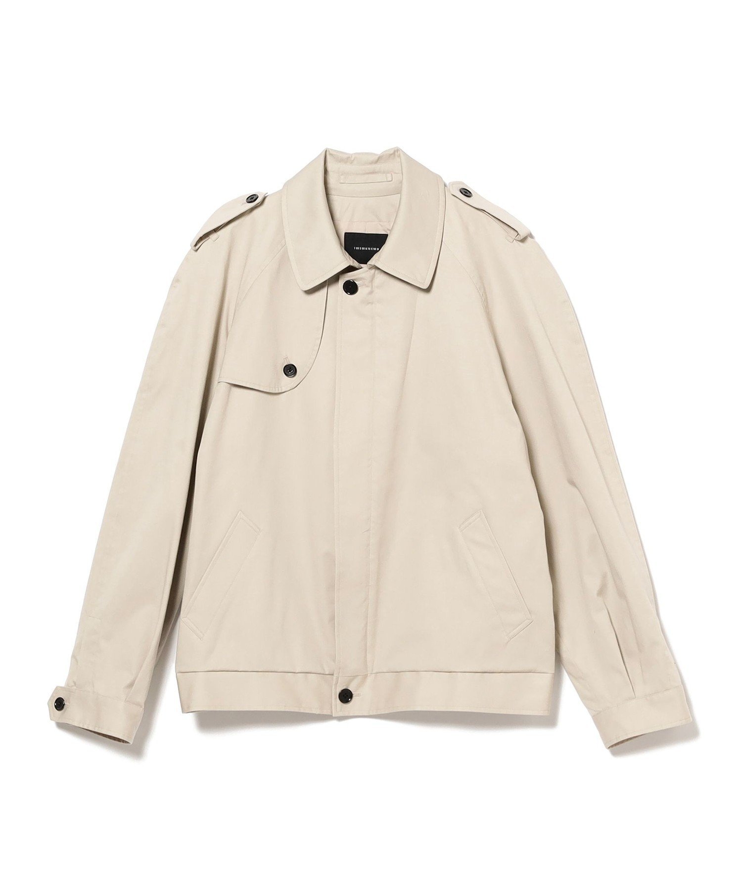 【SALE／50%OFF】International Gallery BEAMS TOO SOON TO KNOW / エポレットブルゾン ビームス メン ジャケット・アウター ブルゾン・ジャンパー ベージュ ブラック【送料無料】