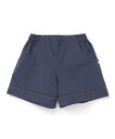 【SALE/40%OFF】Tartine et Chocolat 綿テンセルハシゴレースショートパンツ(90~140cm) ベベ オンライン ストア パンツ その他のパンツ ネイビー グレー【送料無料】