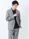 【SALE/20%OFF】TAKA-Q クロスストレッチ スリムフィット 2ボタンジャケット ライトグレー(セットアップ可能) 【25SS】メンズ セットアップ...