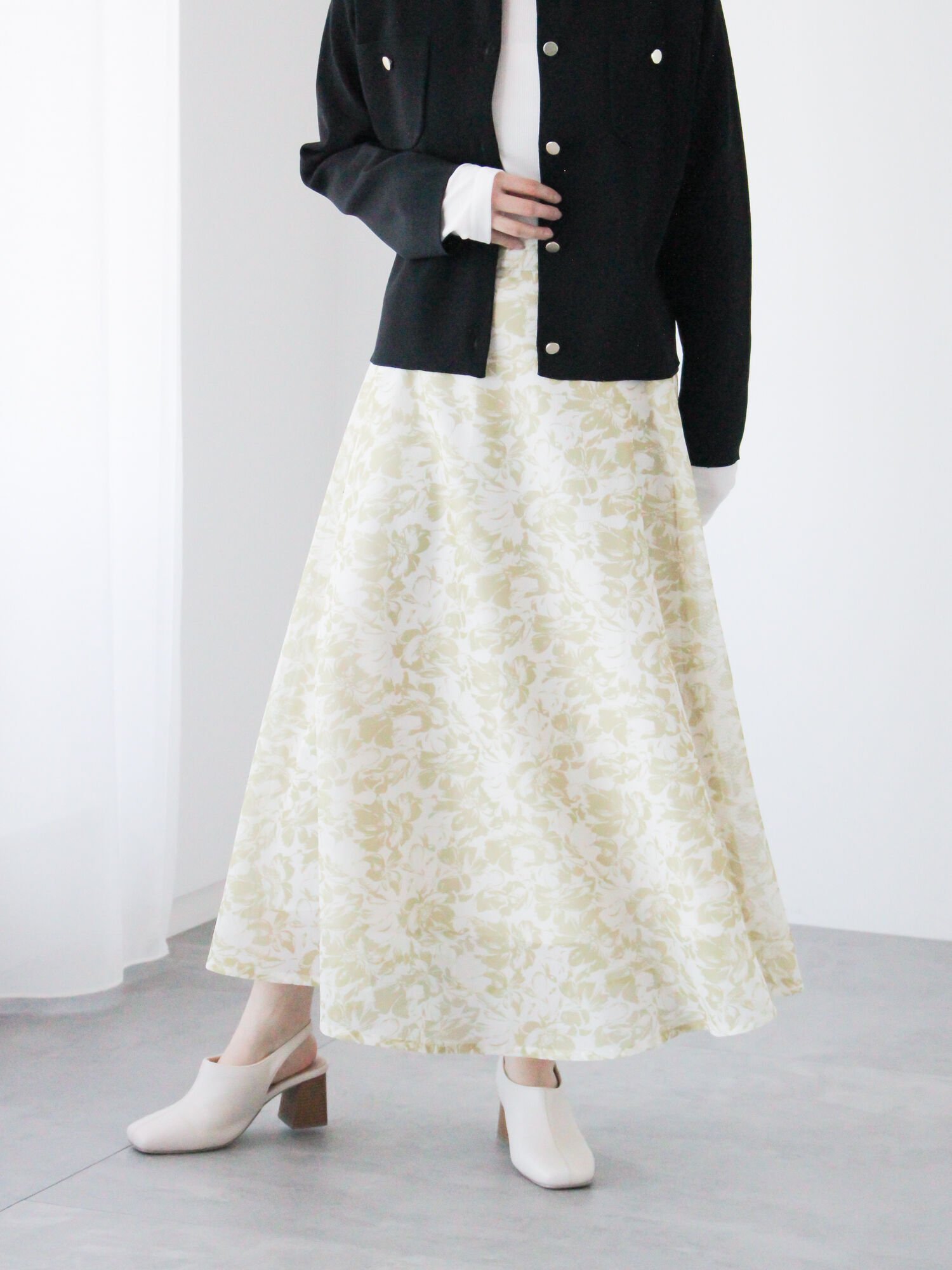 【SALE／50%OFF】Te chichi TERRASSE メッシュフラワーフレアスカート《2025spring catalog item》 テ..