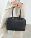 IENA 《予約》Manuel MILANO/マニュエルミラノ LEATHER BOSTON ボストンバッグ イエナ バッグ ボストンバッグ ブラック【送料無料】